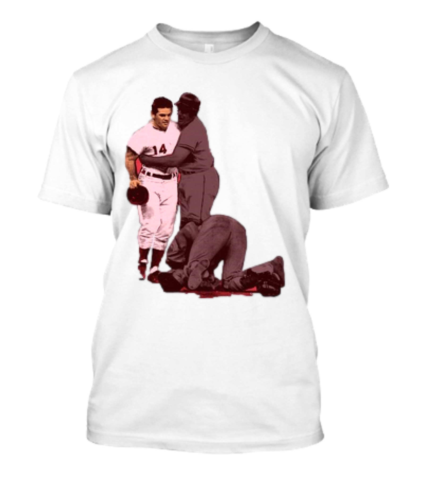 Pete Rose Levels Ray Fosse Baseball Collision Moment T-Shirt