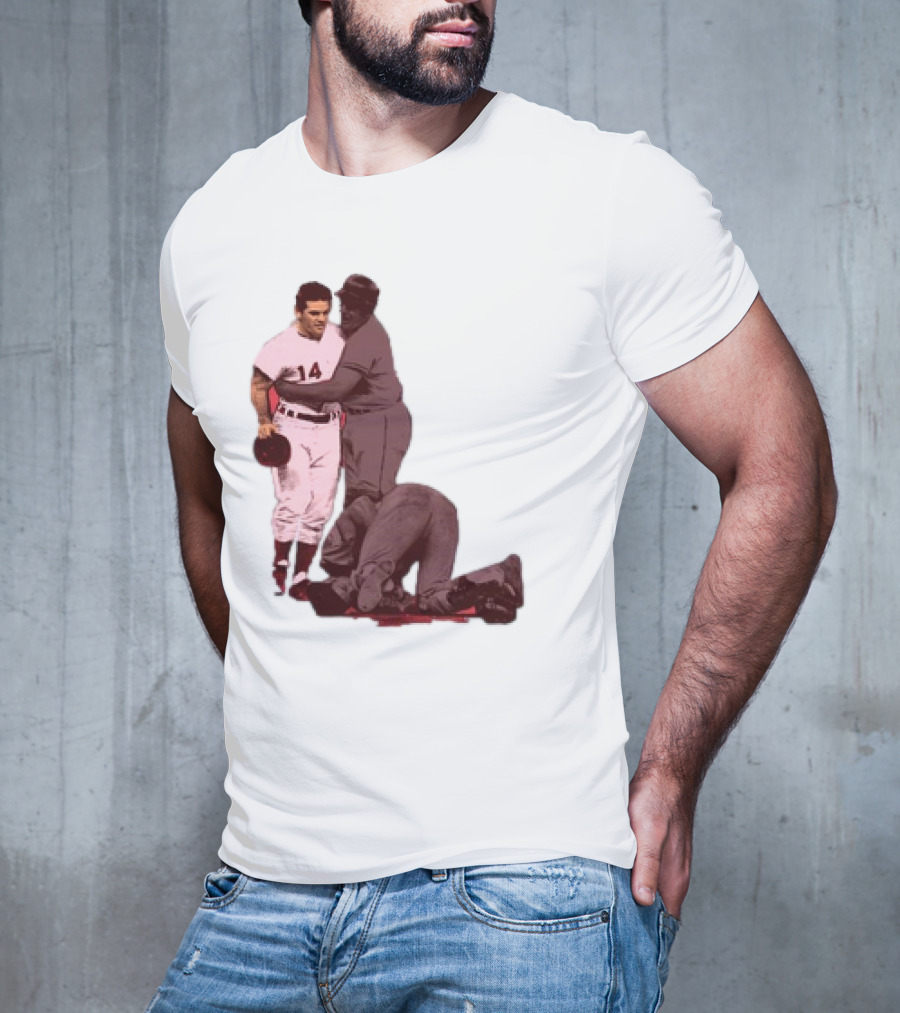 Pete Rose Levels Ray Fosse Baseball Collision Moment T-Shirt