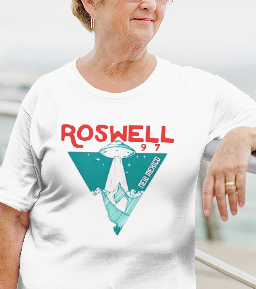 Roswell New Mexico 97 UFO Beam Flying Saucer Abduction T-Shirt
