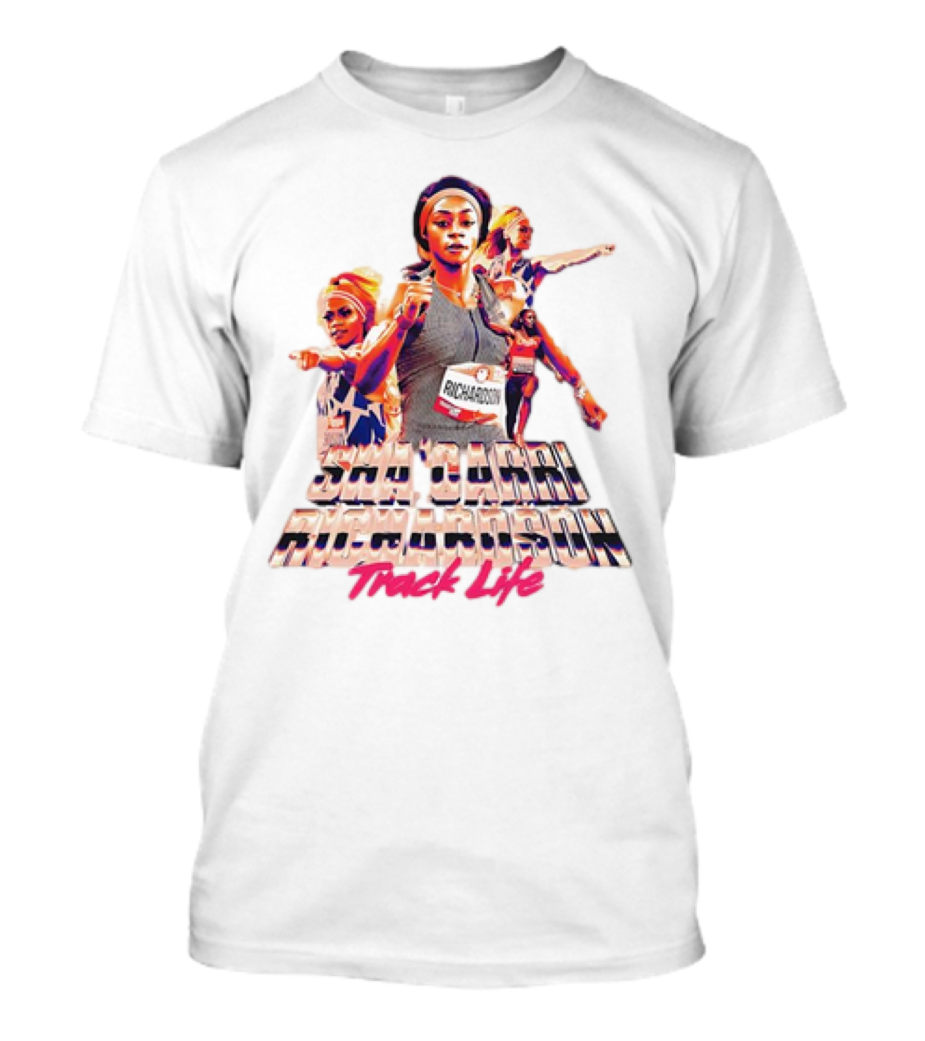 Sha'Carri Richardson Track Life Dynamic Athlete Portrayal T-Shirt