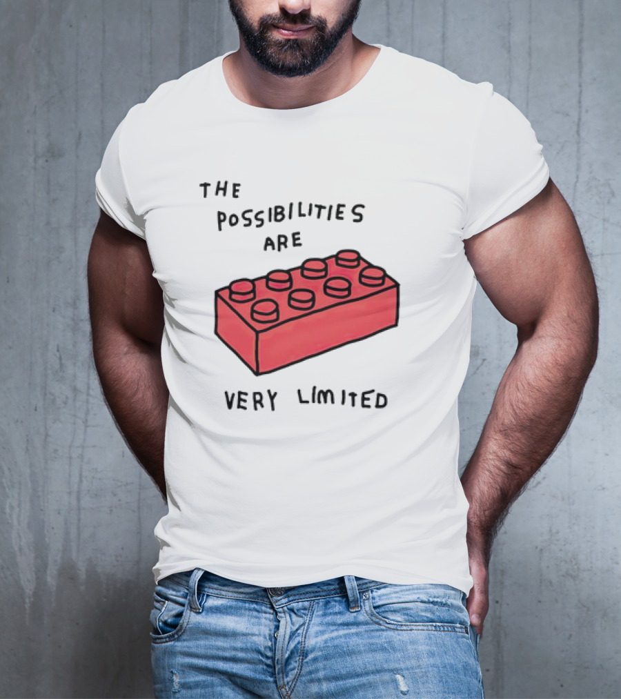 The Possibilities Are Very Limited Red Brick Block T-Shirt