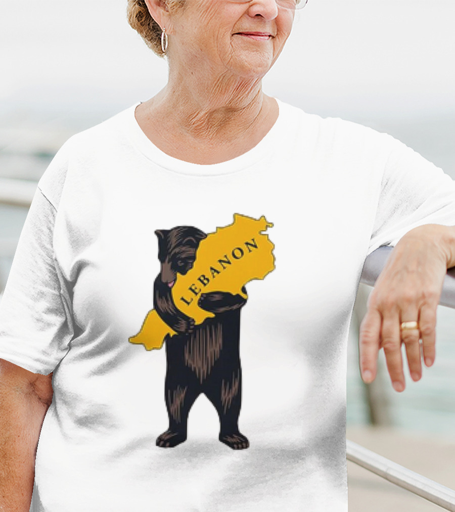 Bear Hugging Lebanon Map T-Shirt