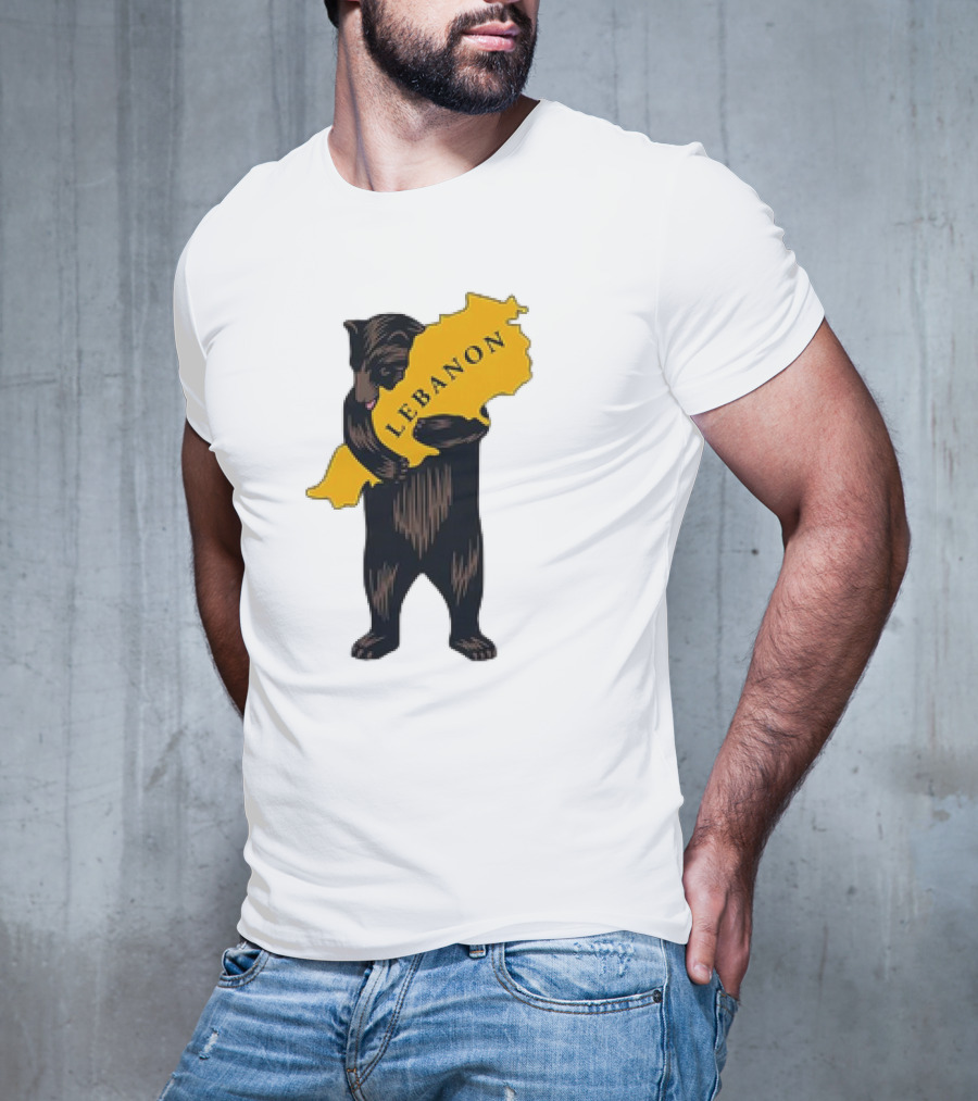 Bear Hugging Lebanon Map T-Shirt
