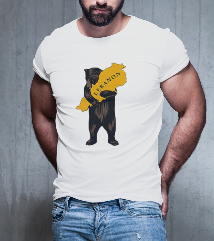 Bear Hugging Lebanon Map T-Shirt