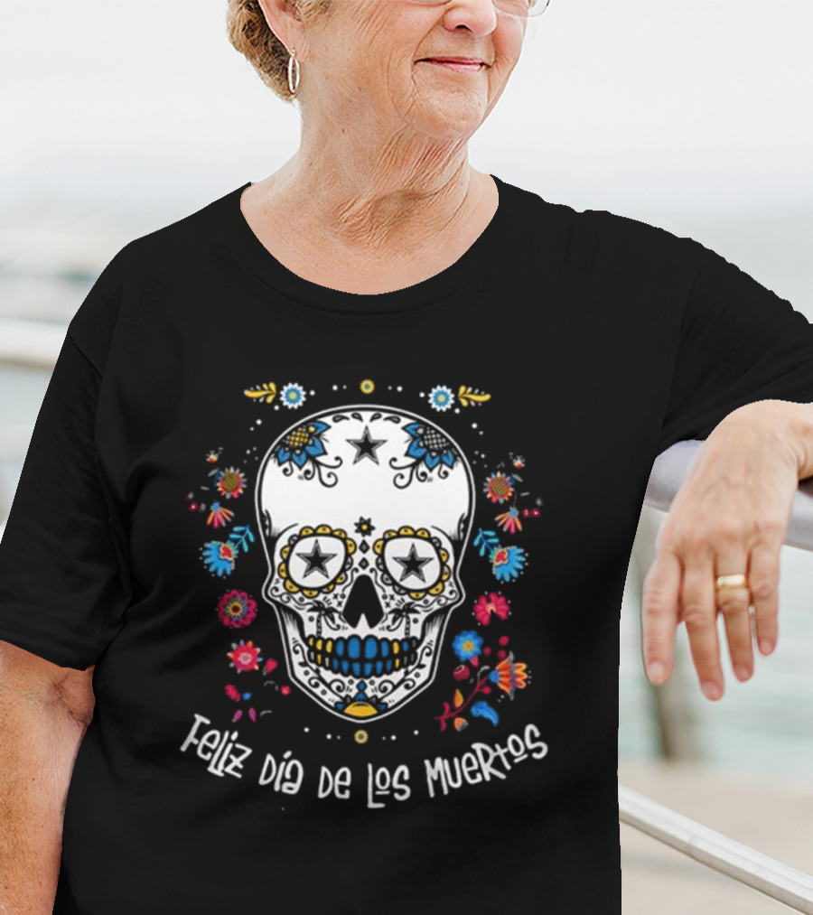 Dallas Cowboys Feliz Dia De Los Muertos T-Shirt