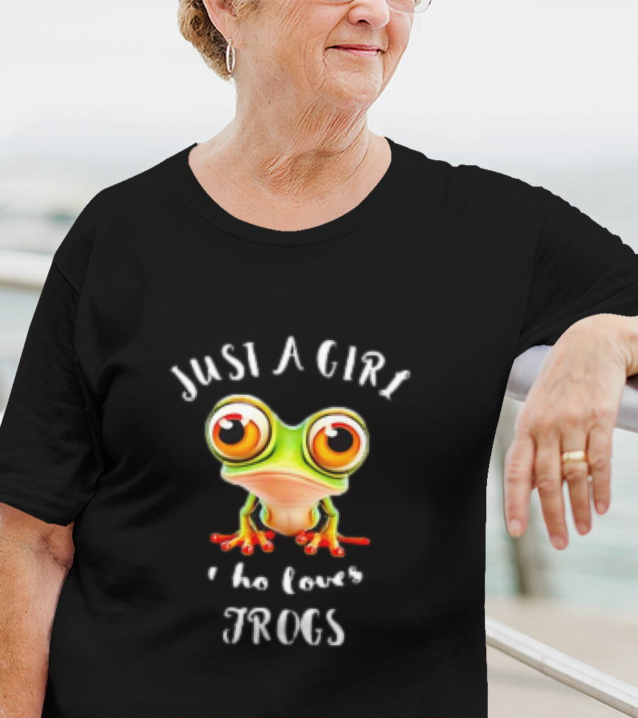 Just A Girl Who Loves Frogs Red Eyed Tree Frog Meme T-Shirt