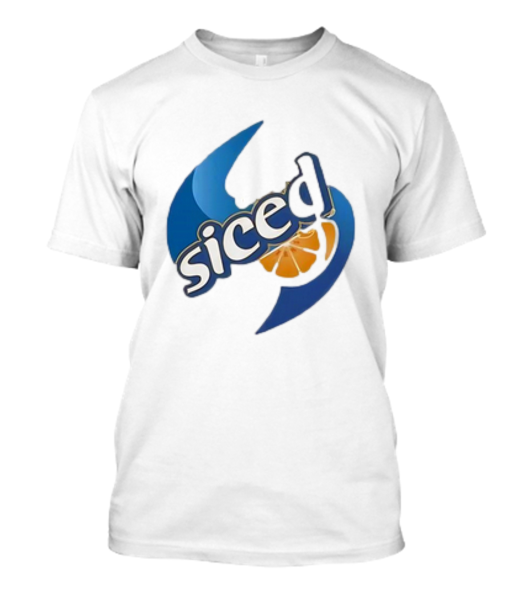 Orange Siced Hurricane Symbol Slice T-Shirt