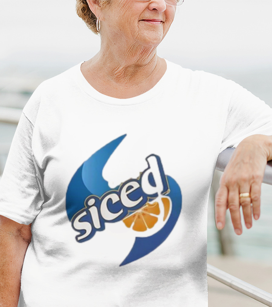 Orange Siced Hurricane Symbol Slice T-Shirt