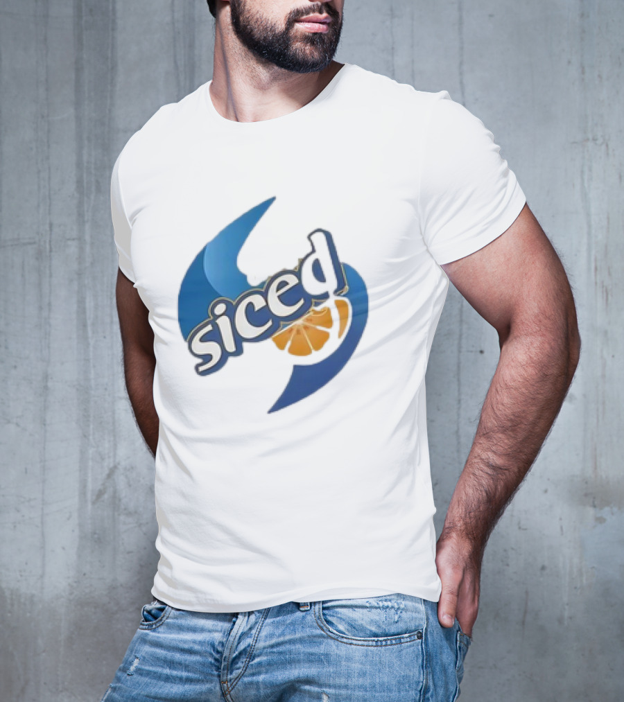 Orange Siced Hurricane Symbol Slice T-Shirt