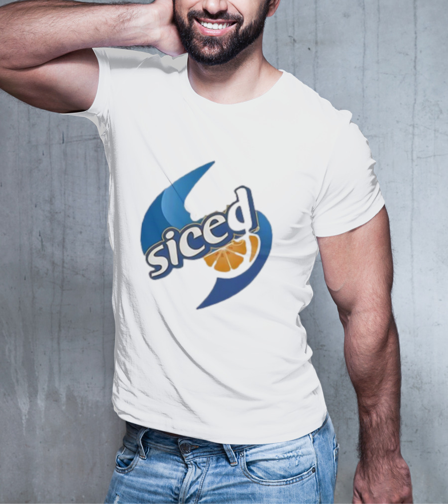 Orange Siced Hurricane Symbol Slice T-Shirt