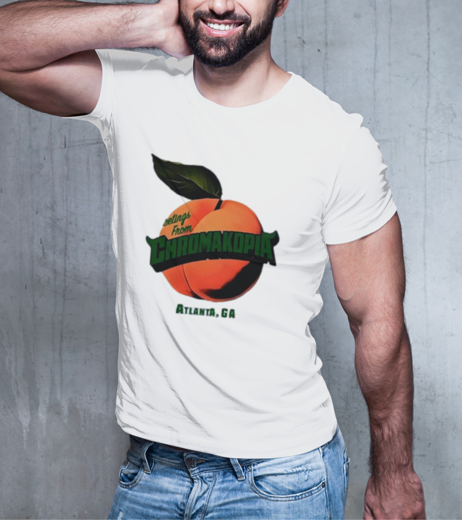 Greetings From Chromakopia Atlanta GA Peach T-Shirt