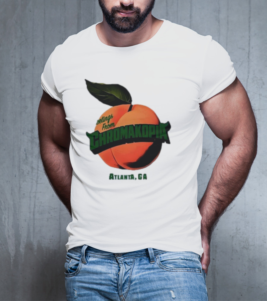 Greetings From Chromakopia Atlanta GA Peach T-Shirt