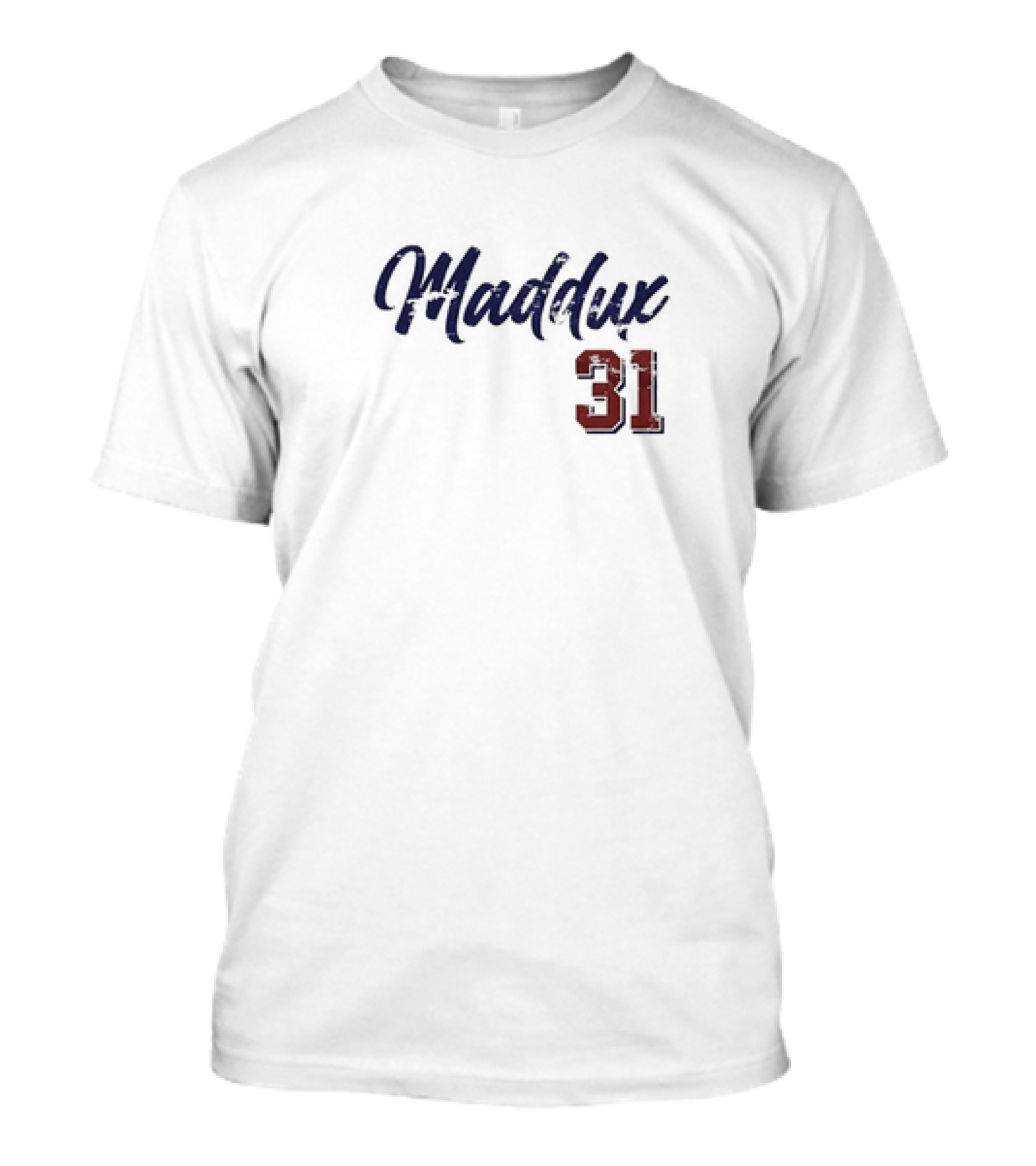 Greg Maddux 31 Chicago Baseball Script T-Shirt