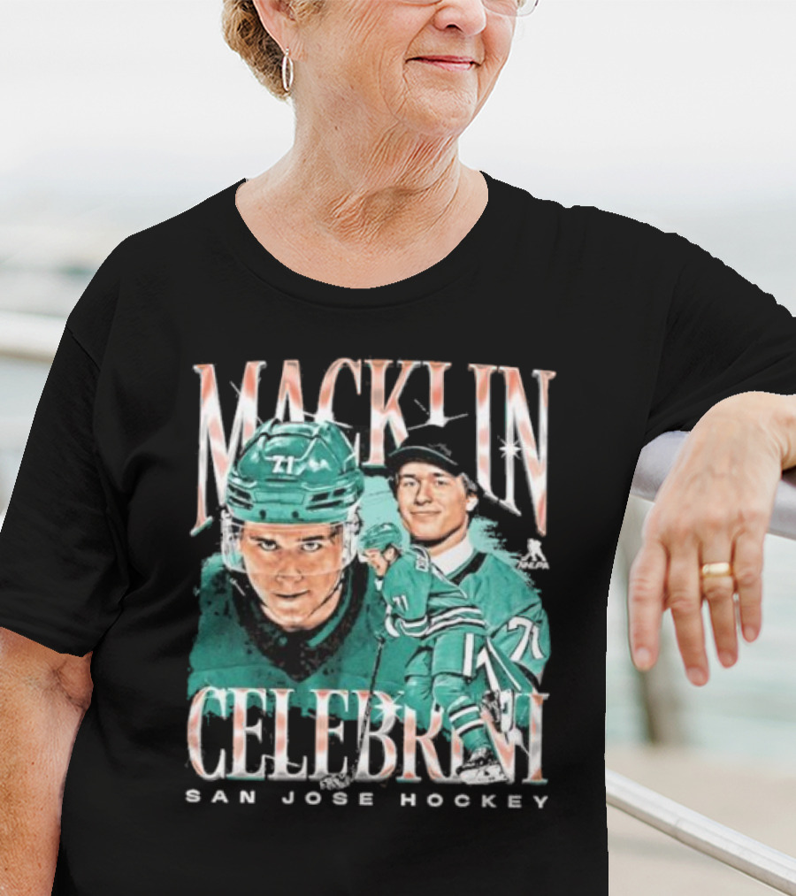 Macklin Celebrini San Jose Hockey Vintage Style Player T-Shirt