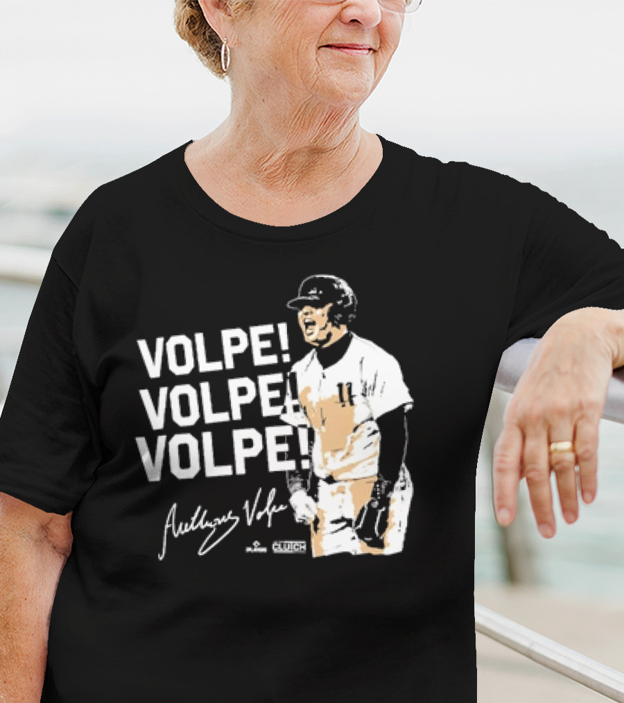 VOLPE VOLPE VOLPE New York Yankees Anthony Volpe Signature Clutch Player T-Shirt