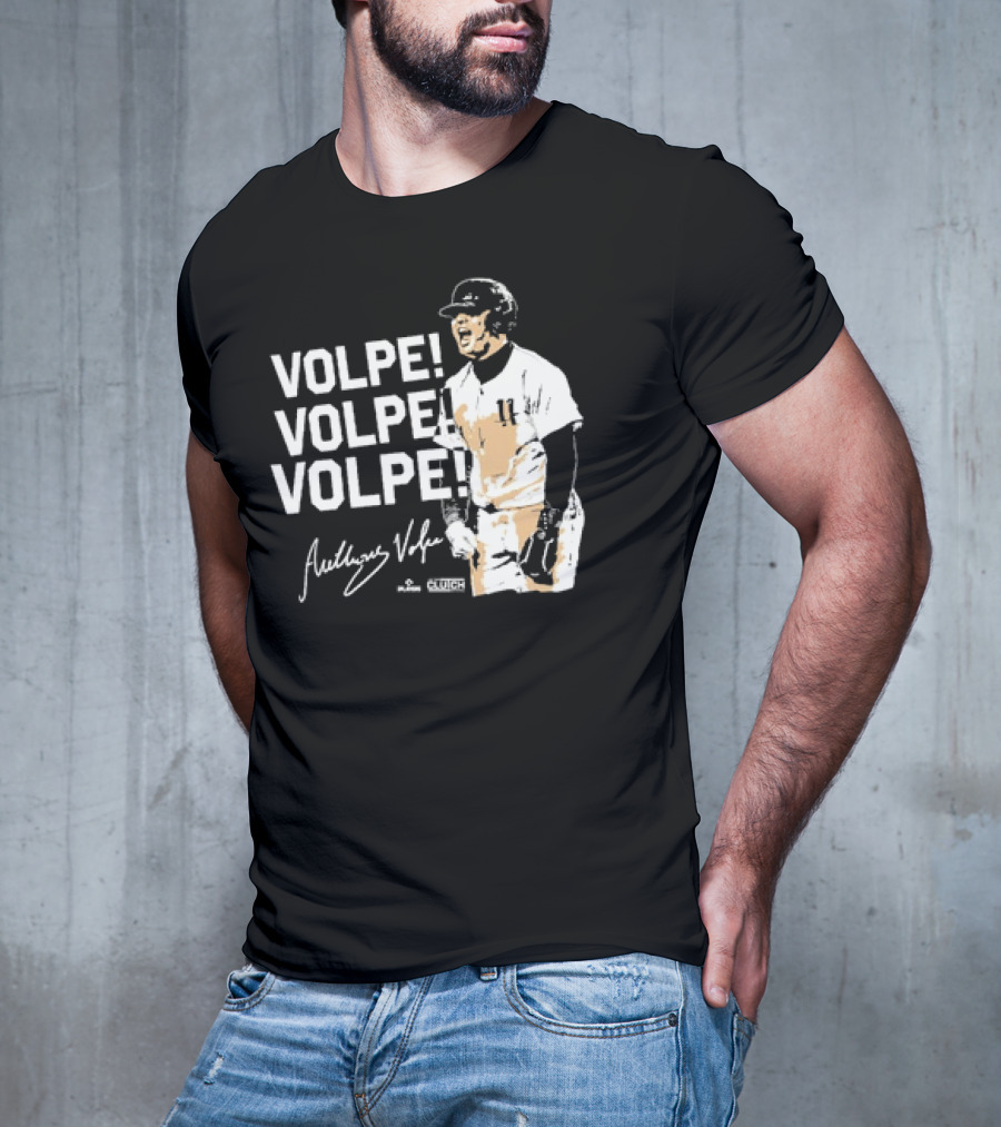 VOLPE VOLPE VOLPE New York Yankees Anthony Volpe Signature Clutch Player T-Shirt