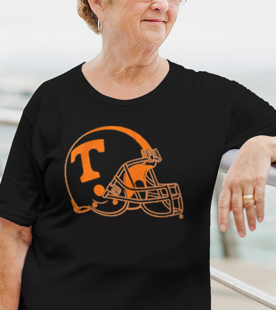 Tennessee Volunteers Football T Helmet Dark Mode T-Shirt