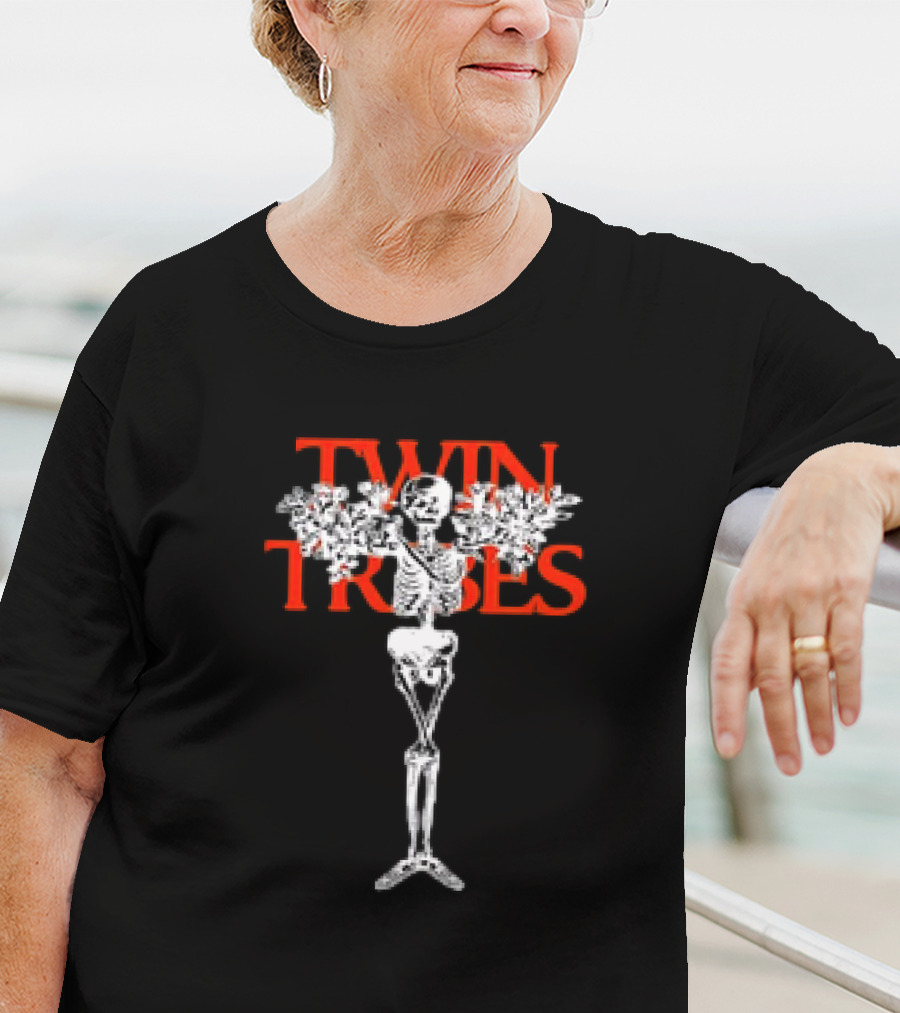 Twin Tribes Skeleton Tree With Horror Elements T-Shirt