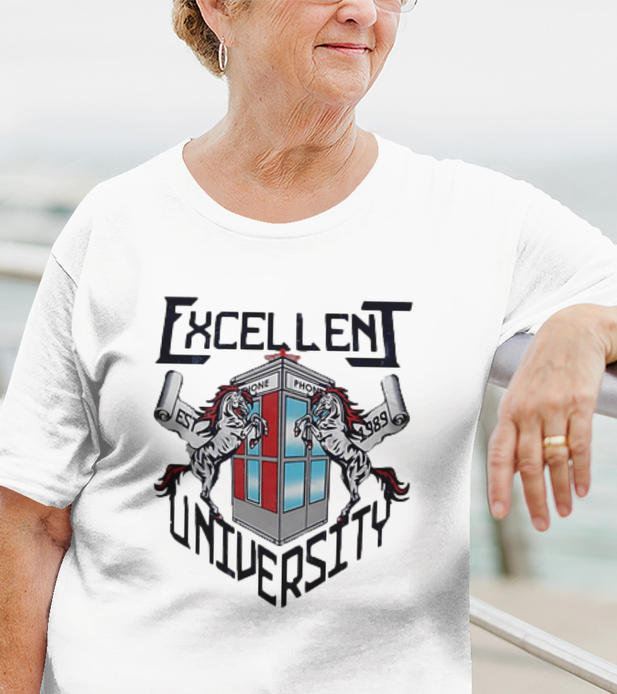 Excellent University Phone Booth Est 1989 Bill And Ted's Excellent Adventure San Dimas California T-Shirt