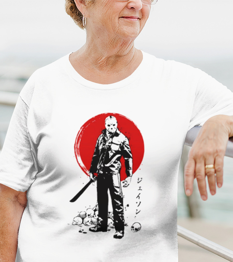 Jason Voorhees Friday The 13th Japanese Sumi-e Style T-Shirt