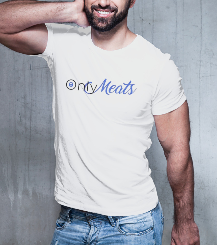 Only Meats Parody Logo With Lock T-Shirt