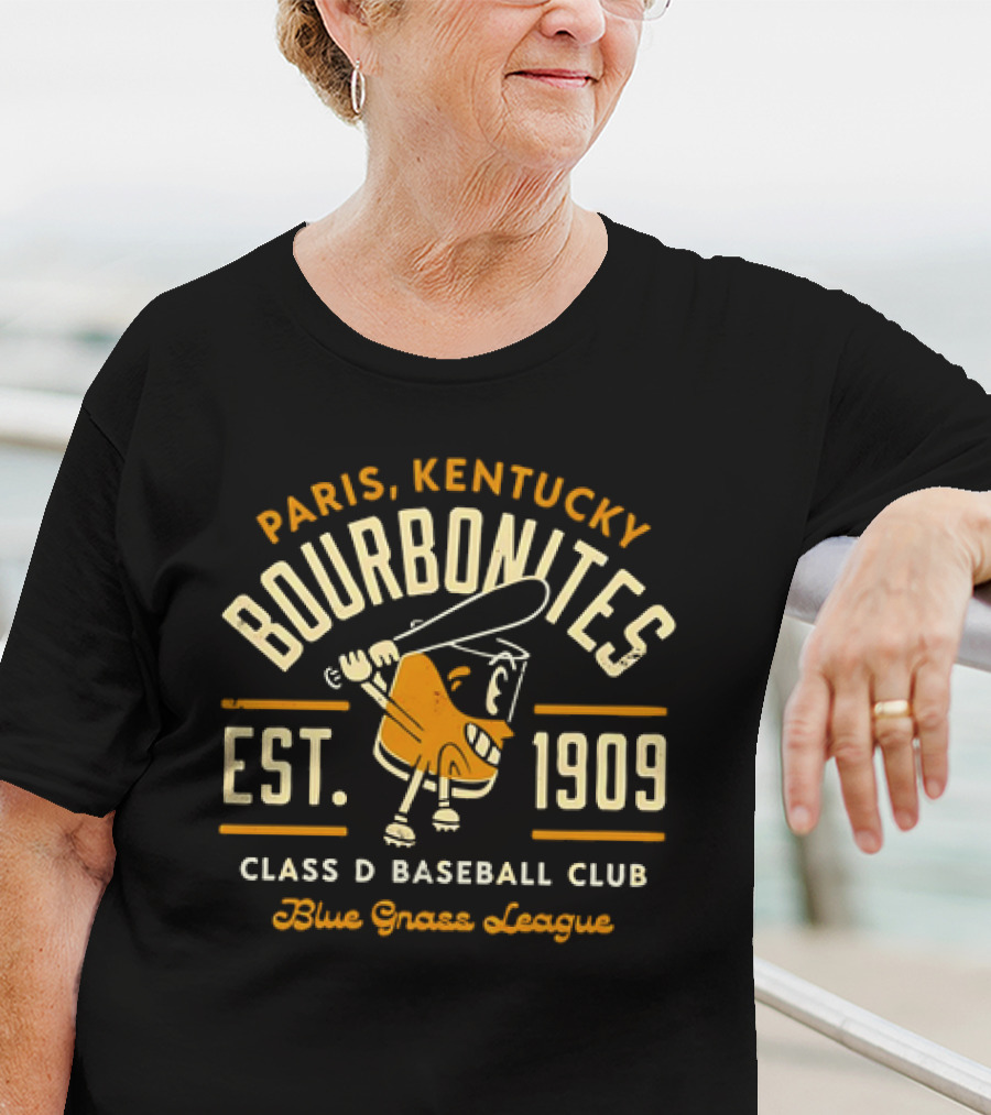 Paris Kentucky Bourbonites Class D Baseball Club Est 1909 Blue Grass League Vintage T-Shirt