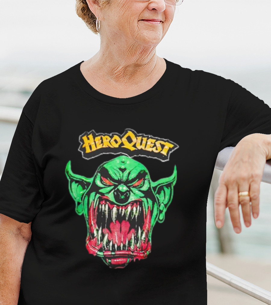 HeroQuest Green Goblin Fierce Snarling Face T-Shirt