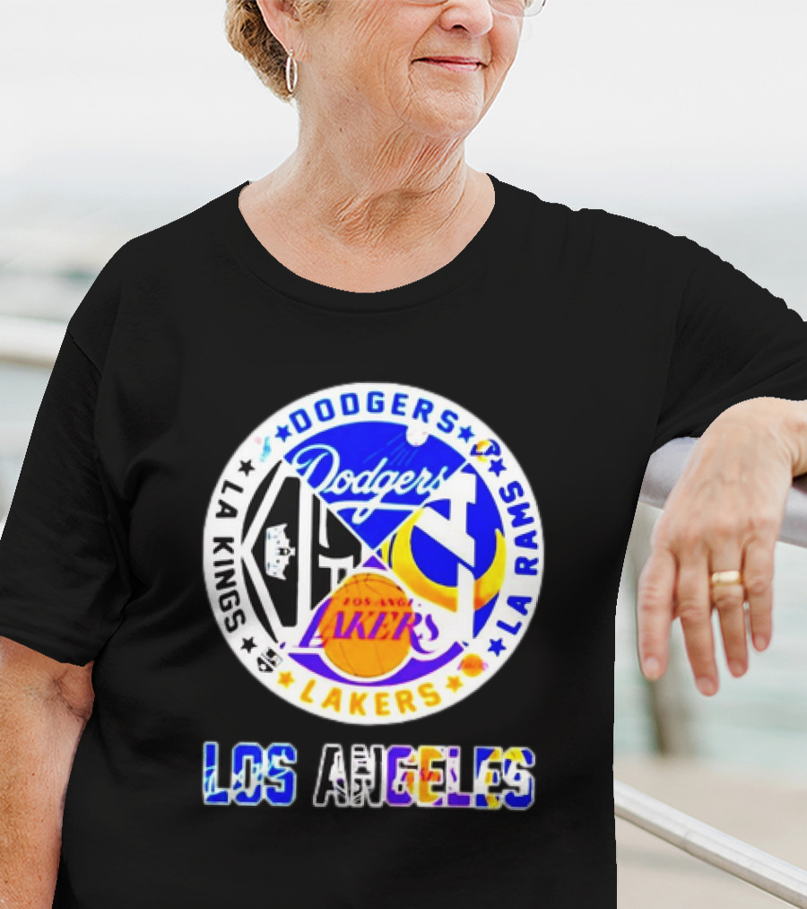 Dodgers Rams Lakers Kings Los Angeles City Sports T-Shirt