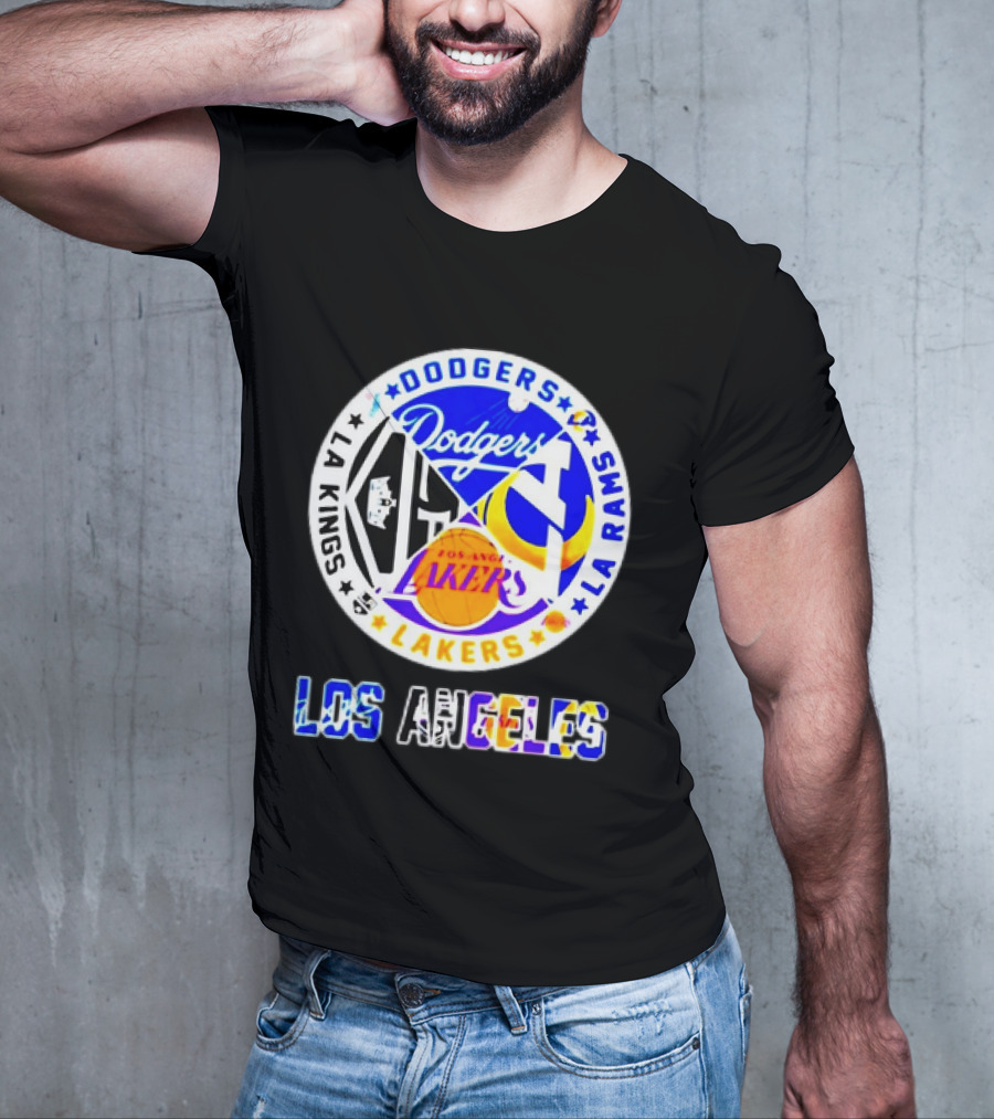 Dodgers Rams Lakers Kings Los Angeles City Sports T-Shirt