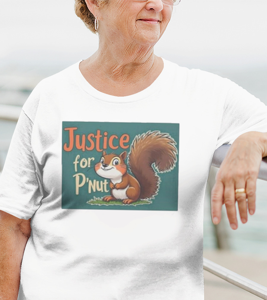 Justice For P'Nut Cartoon Squirrel Advocacy T-Shirt