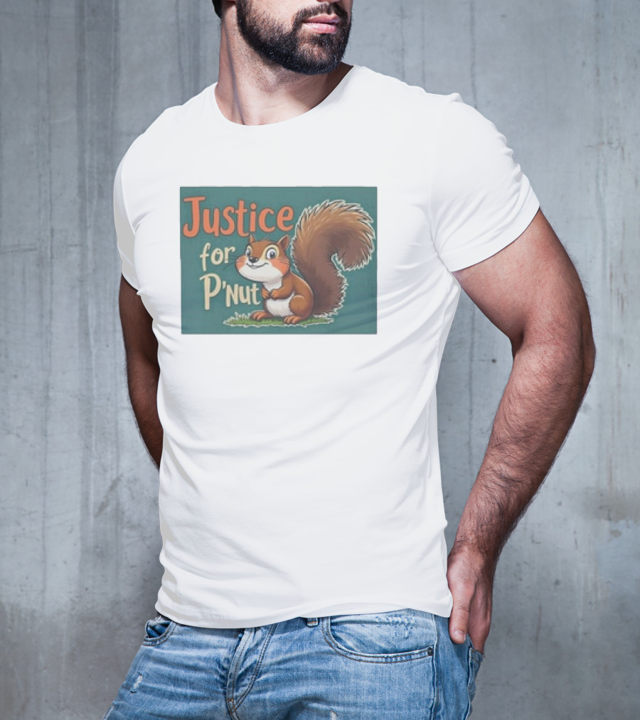 Justice For P'Nut Cartoon Squirrel Advocacy T-Shirt