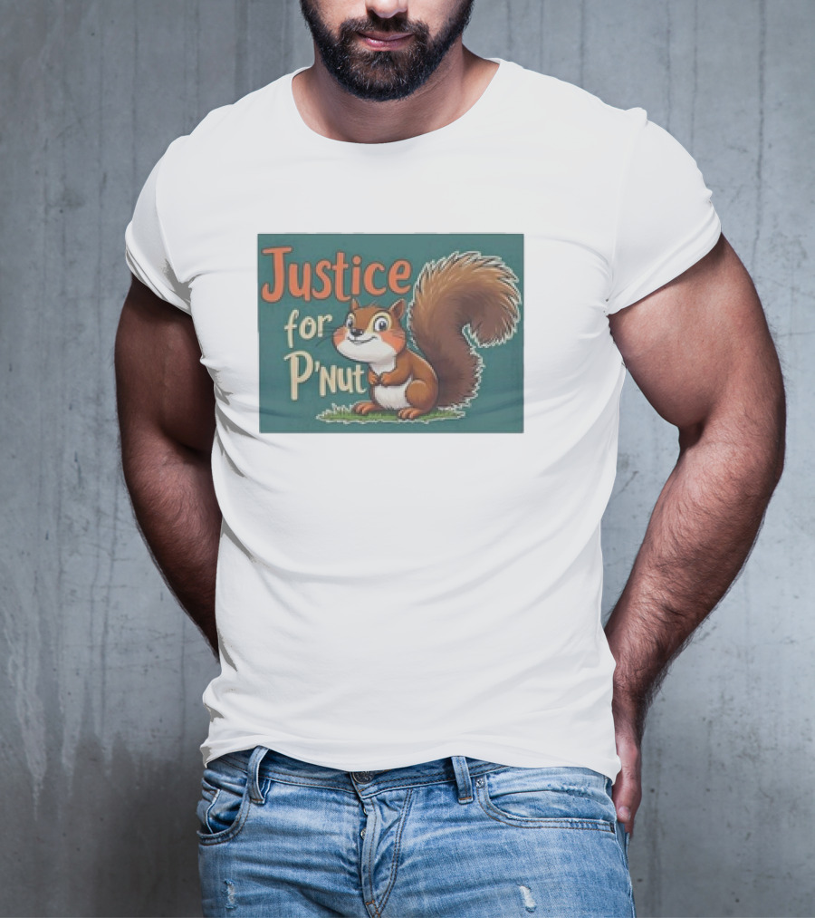 Justice For P'Nut Cartoon Squirrel Advocacy T-Shirt