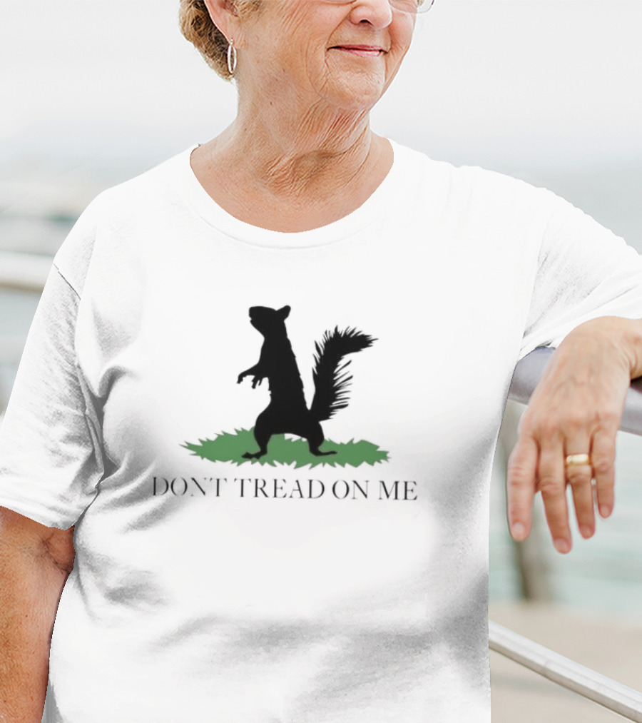 Peanut The Squirrel Don't Tread On Me Silhouette On Grass T-Shirt