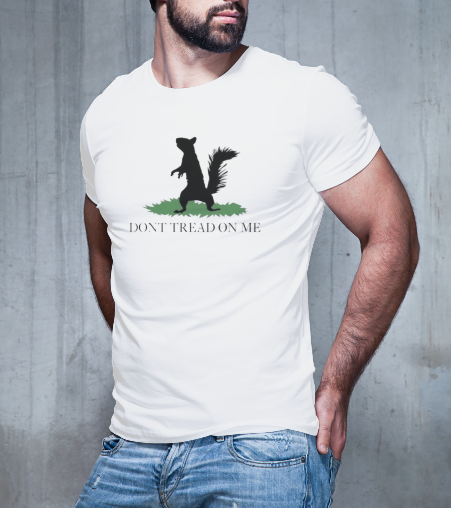 Peanut The Squirrel Don't Tread On Me Silhouette On Grass T-Shirt