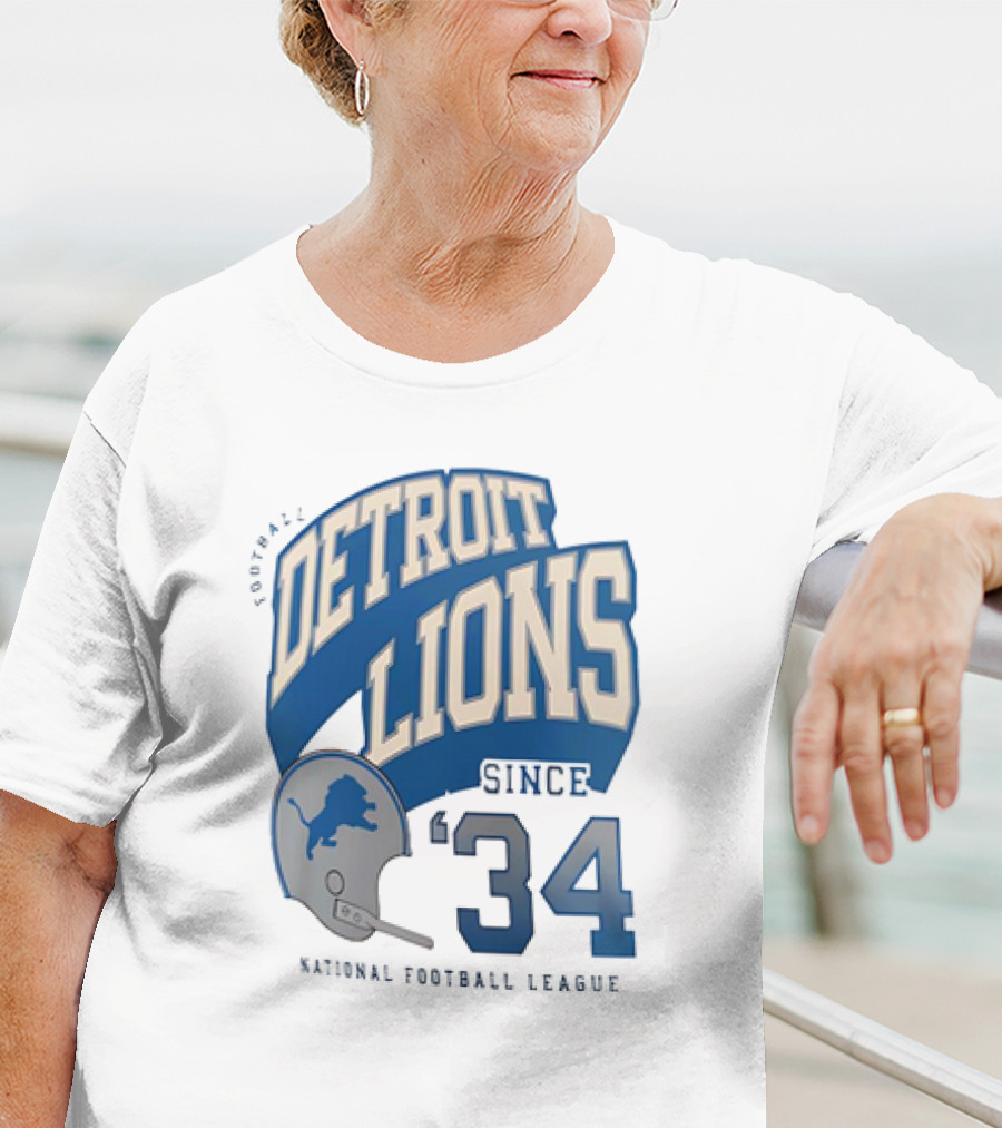 Detroit Lions Football NFL National Football League Since 34 T-Shirt