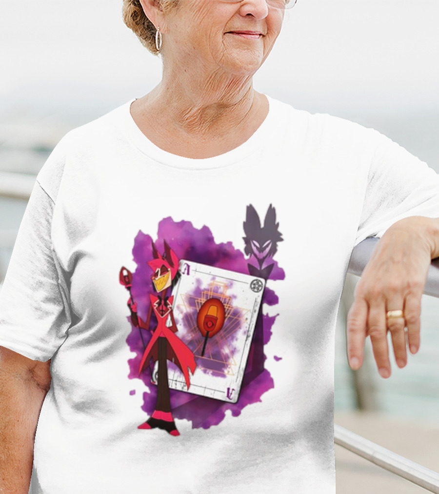 Lilac Ace In The Hole Hazbin Alastor T-Shirt