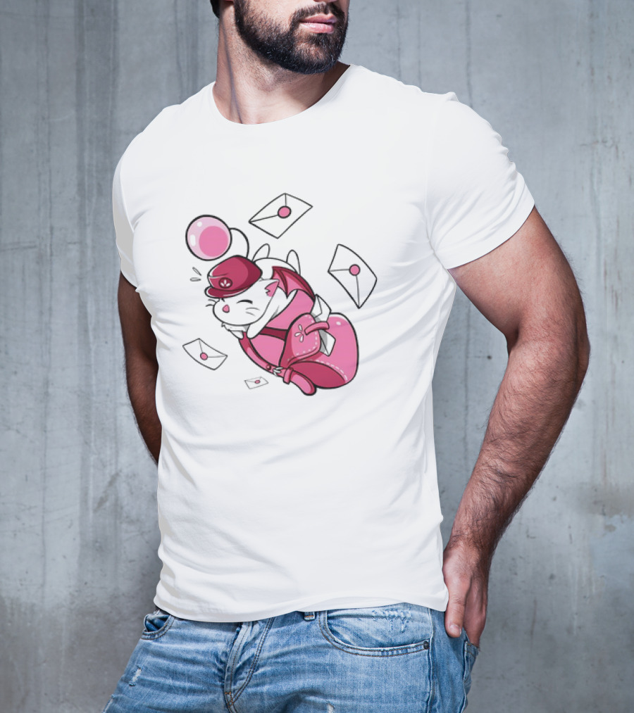 Moogle Mail Delivery With Letters Soaring In Flight T-Shirt