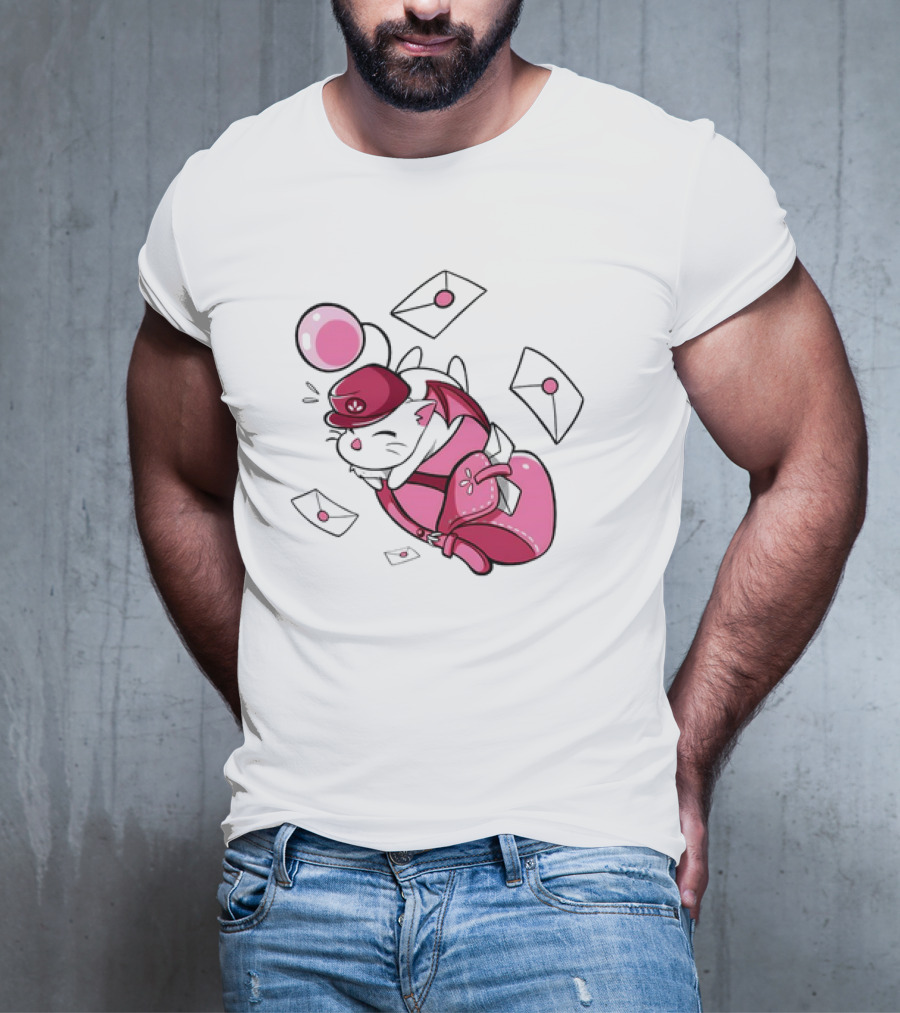 Moogle Mail Delivery With Letters Soaring In Flight T-Shirt