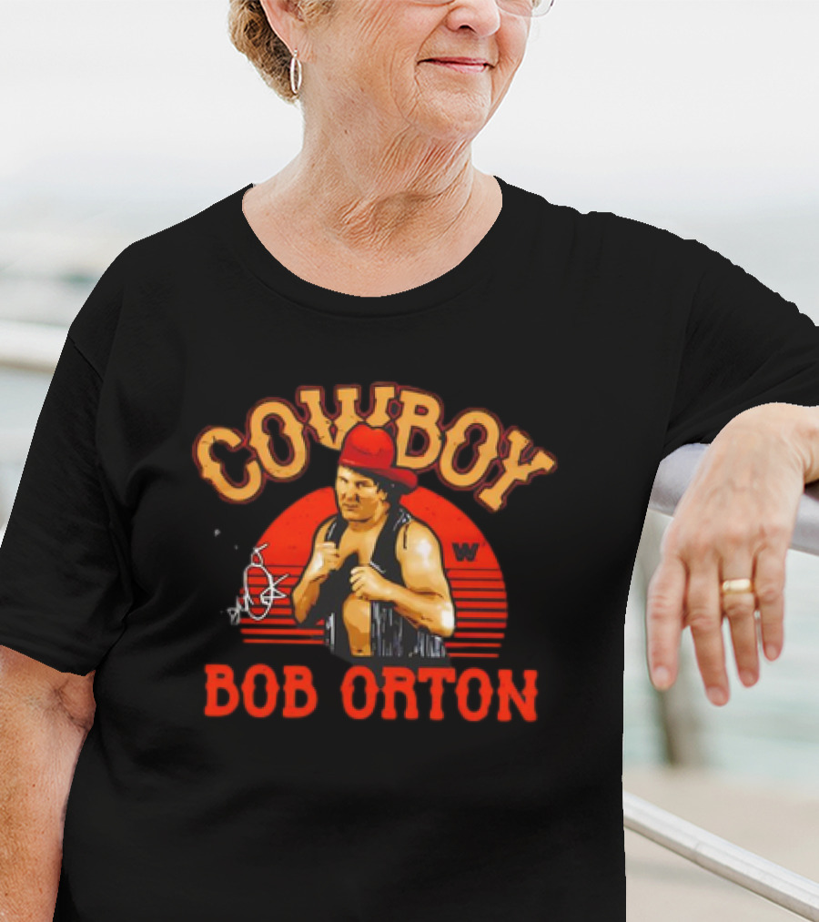 Cowboy Bob Orton Jr Retro Signature Wrestling Legend T-Shirt