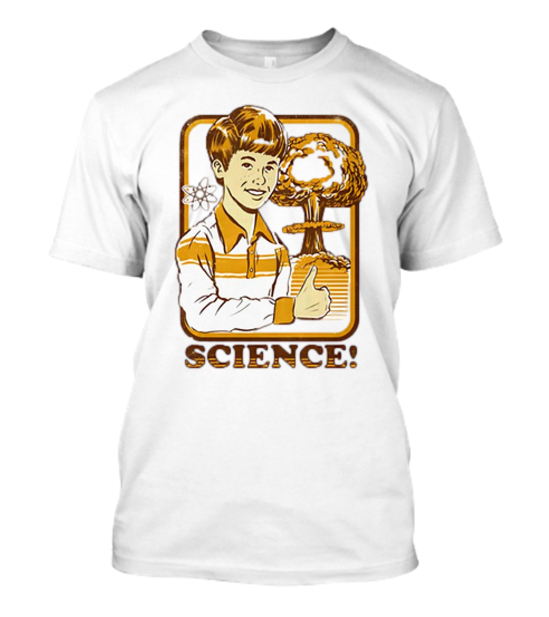 Atomic Bomb Science Boy With Mushroom Cloud T-Shirt