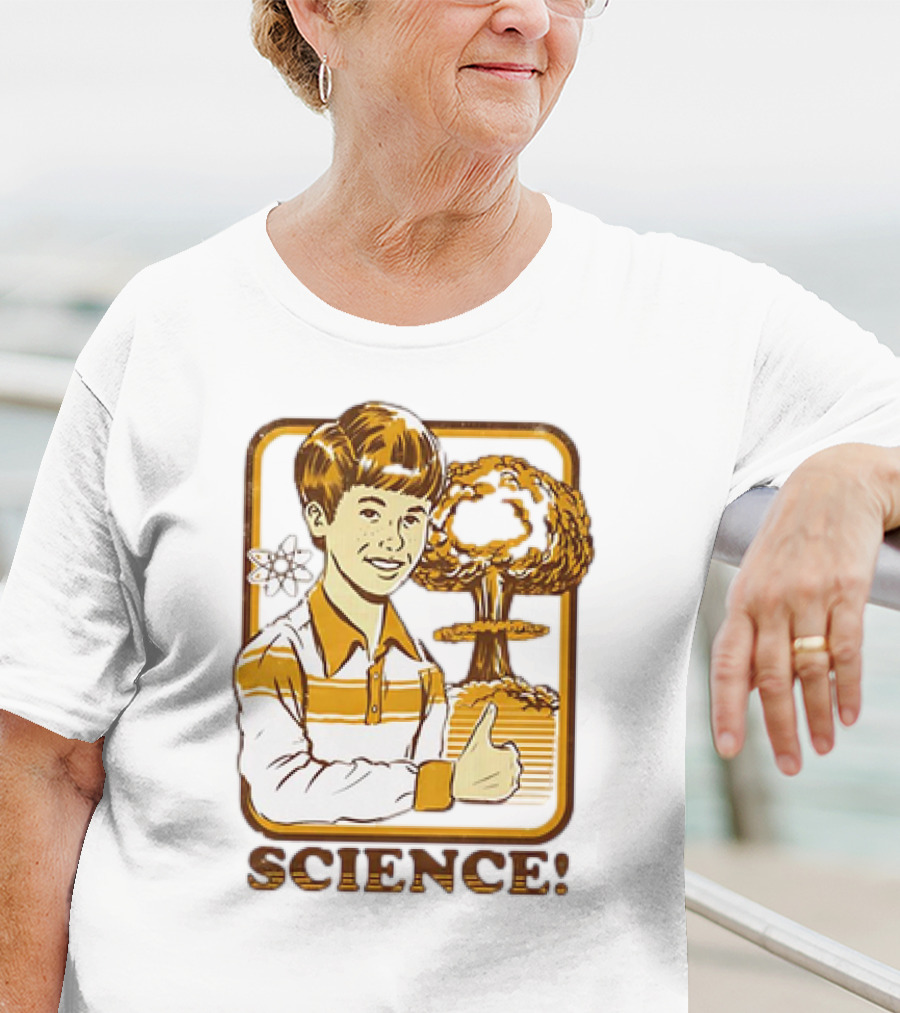 Atomic Bomb Science Boy With Mushroom Cloud T-Shirt