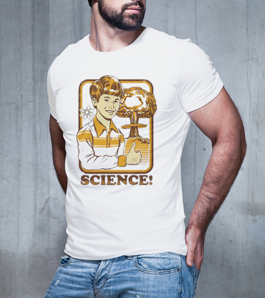 Atomic Bomb Science Boy With Mushroom Cloud T-Shirt
