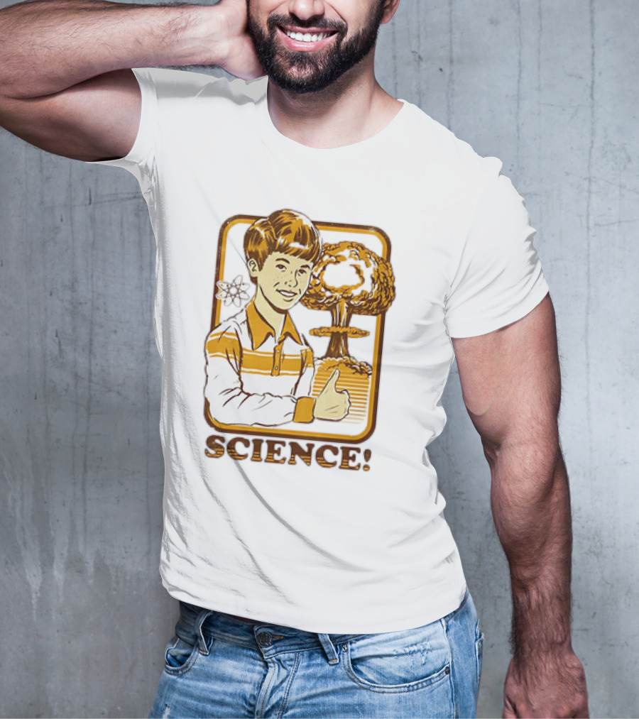 Atomic Bomb Science Boy With Mushroom Cloud T-Shirt