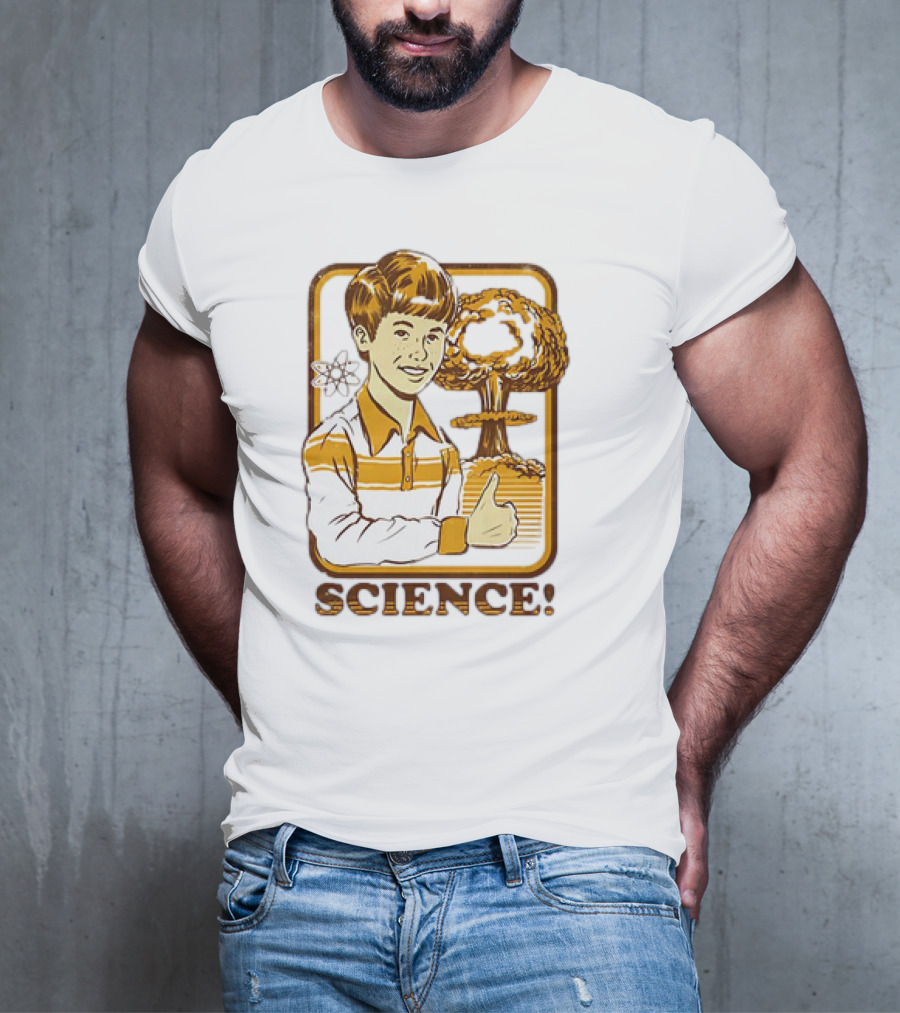 Atomic Bomb Science Boy With Mushroom Cloud T-Shirt