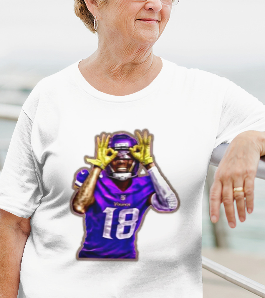 Football Minnesota Vikings Justin Jefferson Trippy Now U See Me T-Shirt