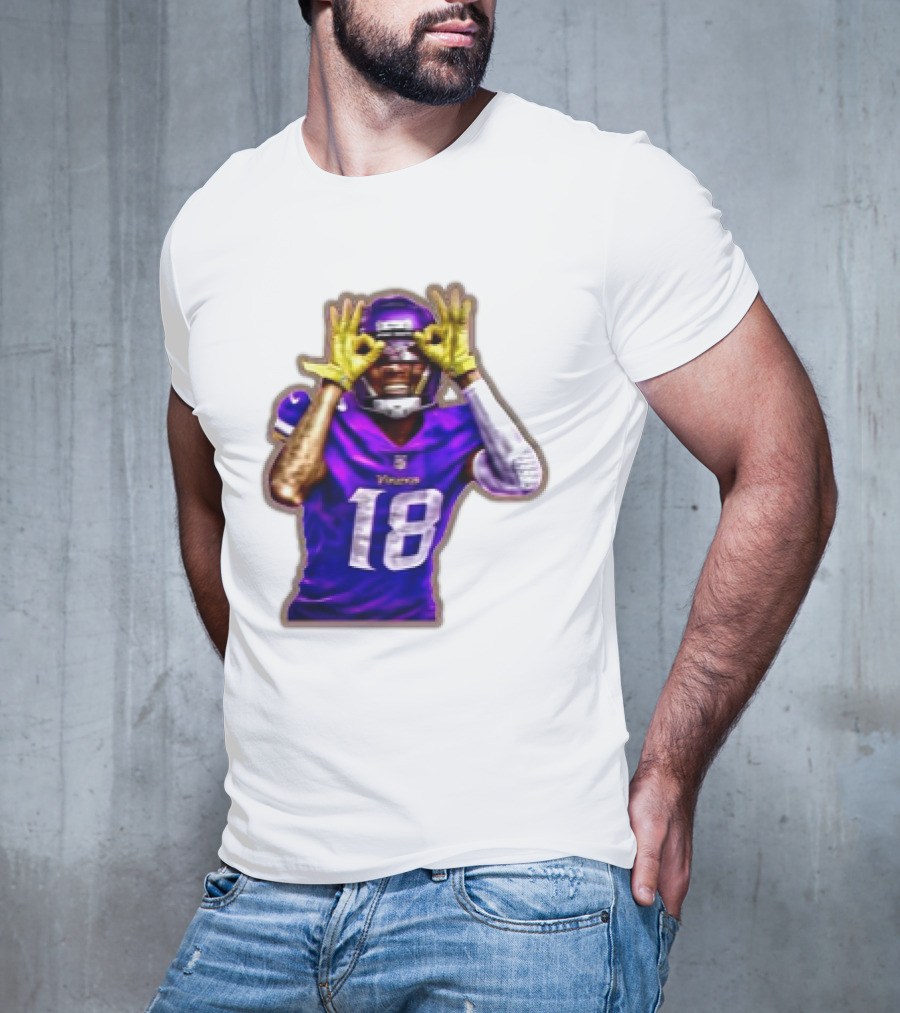 Football Minnesota Vikings Justin Jefferson Trippy Now U See Me T-Shirt