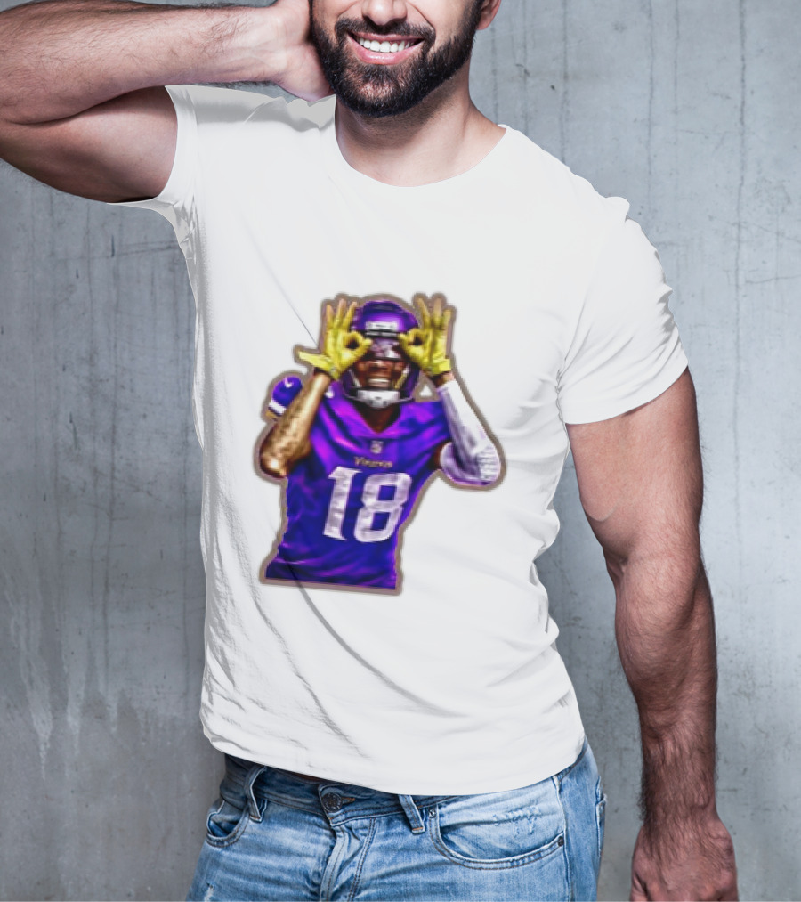 Football Minnesota Vikings Justin Jefferson Trippy Now U See Me T-Shirt