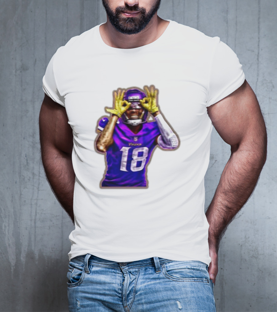 Football Minnesota Vikings Justin Jefferson Trippy Now U See Me T-Shirt