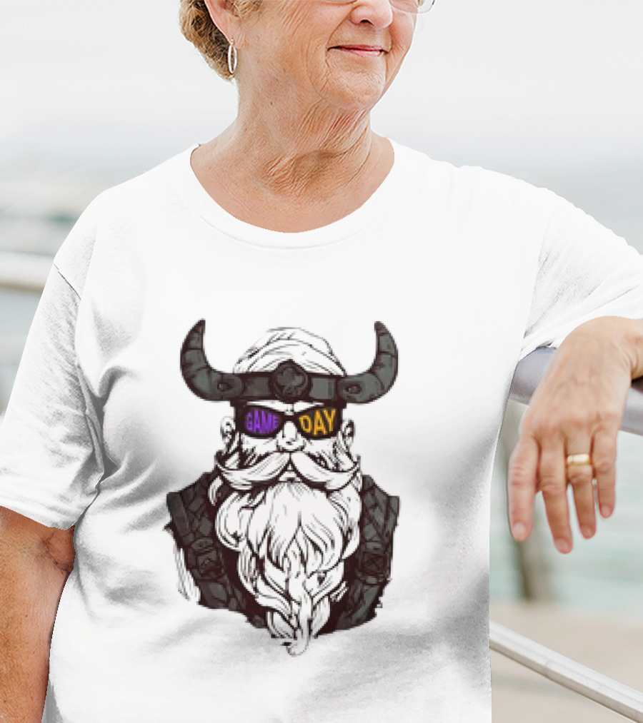 Game Day Minnesota Vikings Football Viking Helmet Headwear T-Shirt