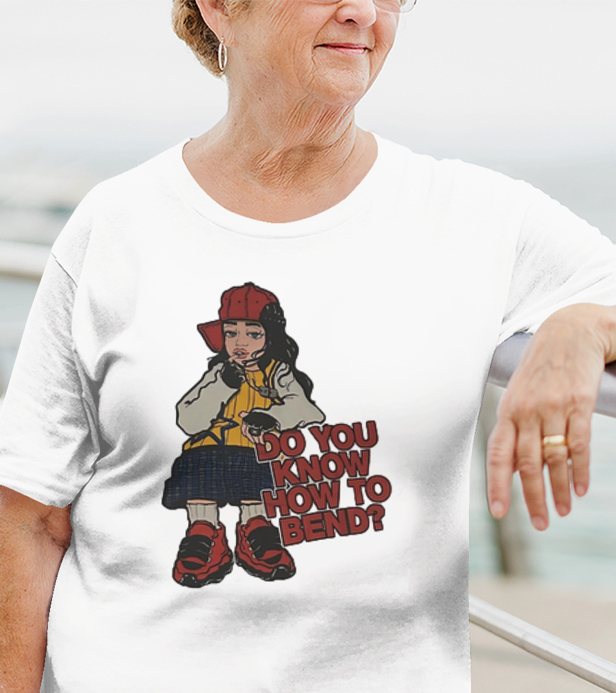 Do You Know How To Bend? Girl With Red Cap And Sneakers T-Shirt